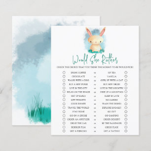Papier Petit lapin / Elle préfère le jeu Baby shower