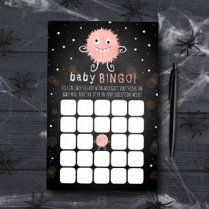 Papier Petit Monster Halloween Baby shower Bingo