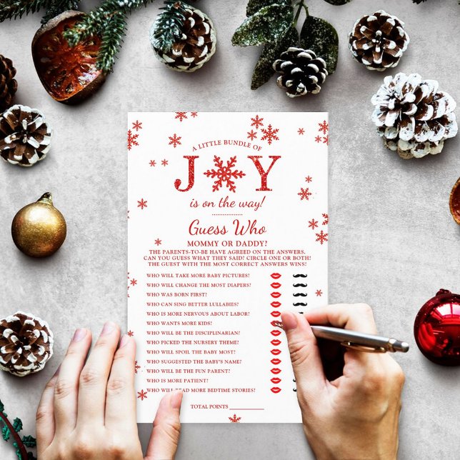 Papier Petit Pack De Joie Baby shower De Noël Jeu (Créateur téléchargé)