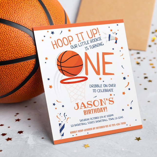 Papier Petit Rookie Basketball Budget 1er Anniversaire (Créateur téléchargé)