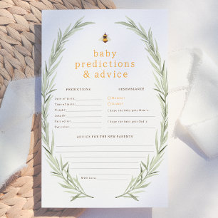 Papier Petite Abeille Prédictions et Conseils pour Bébé