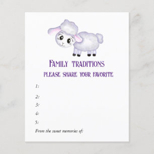 Papier Petite agneau Baby shower mouton Traditions famili