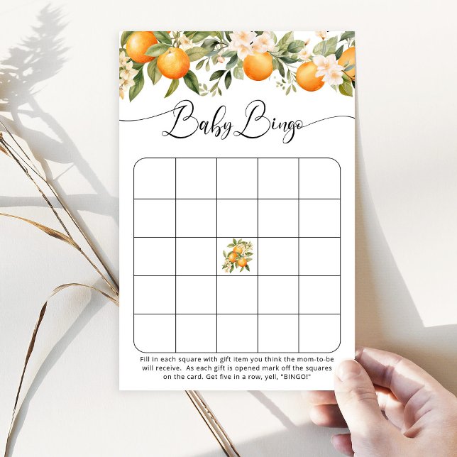 Papier Petite cutie agrumes baby shower jeu de bingo (Créateur téléchargé)