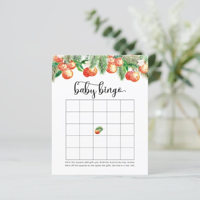 Papier Petite cutie baby shower jeu de bingo (Debout devant)