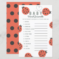 Petite dame punaise rouge Bébé Mélange de mots