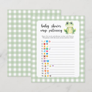 Papier Petite grenouille - baby shower émoticône jeu pict