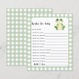 Papier Petite Grenouille bébé souhaits de douche pour béb