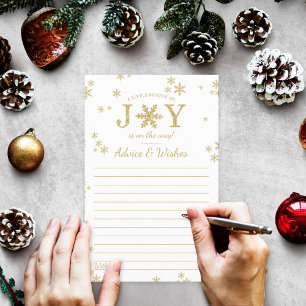 Papier Petite Offre De Joie Baby shower De Noël Conseils