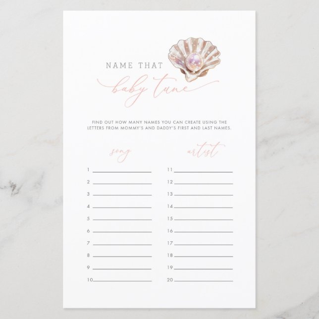 Papier Petite Perle Nommez Ce Jeu de Chanson pour Bébé Ba (Devant)