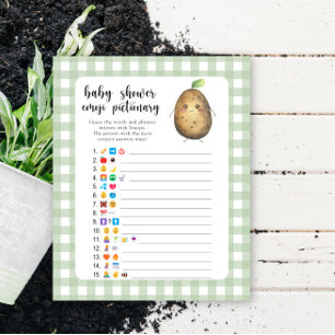 Papier Petite pomme de terre - baby shower émoticônes jeu
