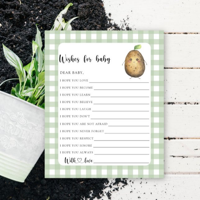 Papier Petite Pomme de terre Voeux pour bébé (Créateur téléchargé)