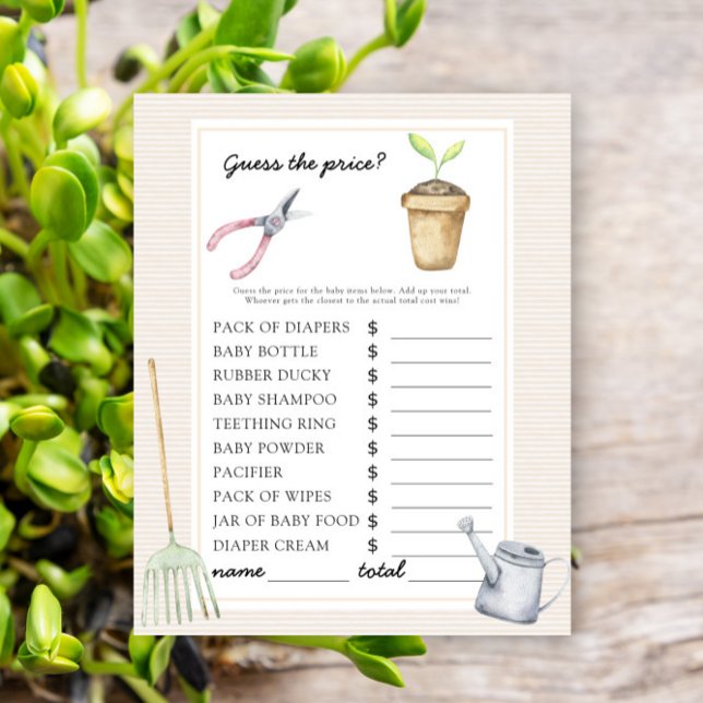 Papier Petite pousse - Devinez le prix ! Jeu (Créateur téléchargé)