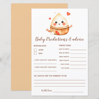Papier Petite prévision et conseil sur le Baby shower de 
