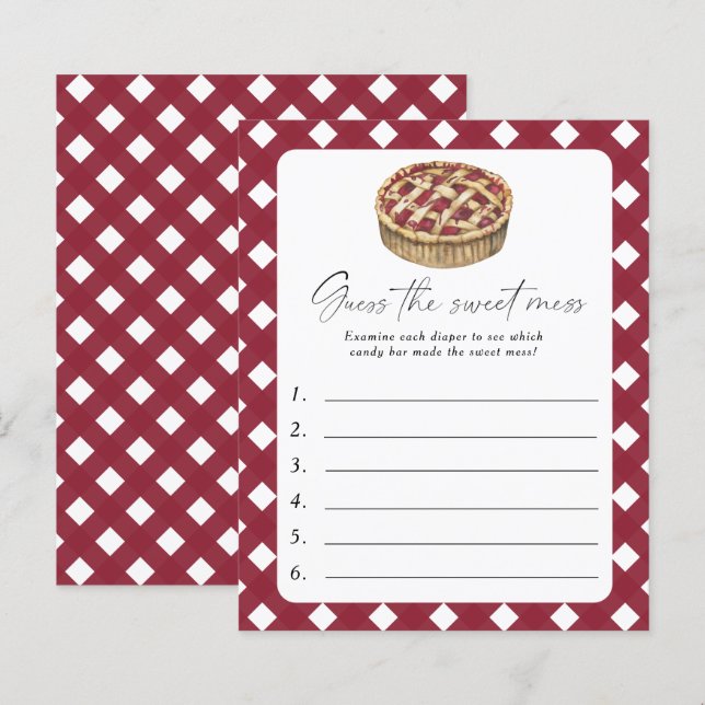 Papier Petite tarte à la menthe - Devinez le jeu de match (Devant / Derrière)