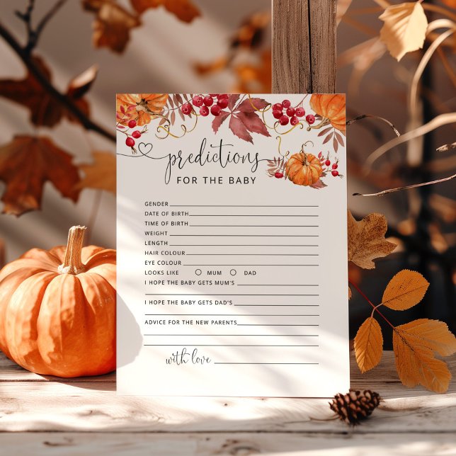 Papier Petites prédictions et conseils citrouilles pour b (Créateur téléchargé)