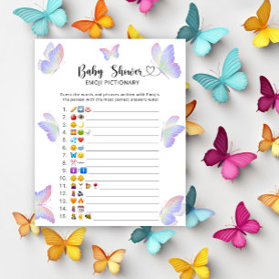 Papier Petits papillons - baby shower émoticônes