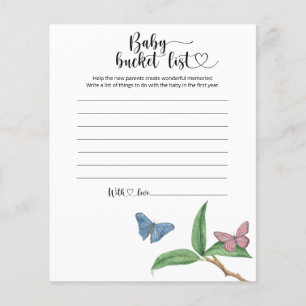Papier Petits Papillons - Liste de choses à faire pour bé