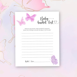 Papier Petits papillons - Liste de choses à faire pour bé