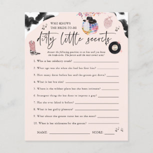 Papier Petits Secrets Coquins Disco Cowgirl Enterrement