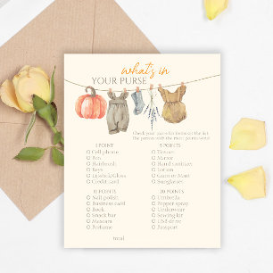 Papier Petits vêtements Citrouilles Whats in your Purse G