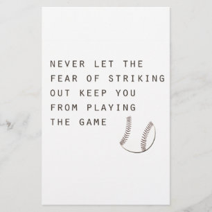 Papier peur de frapper un inspirant baseball moderne