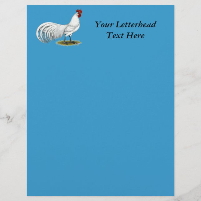 Papier Phoenix : Coq blanc (Devant)