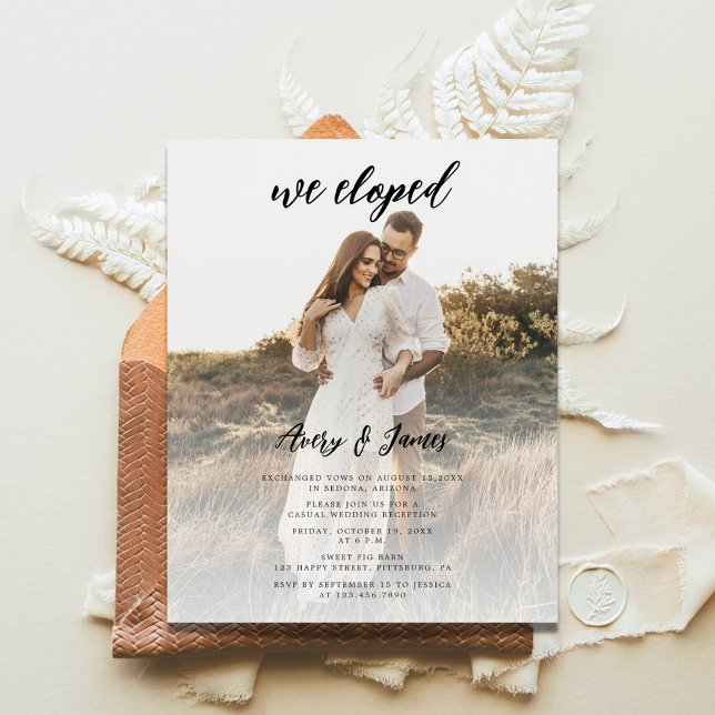 Papier Photo Budget Nous Avons Elopé Photo Elopement Mari (Créateur téléchargé)