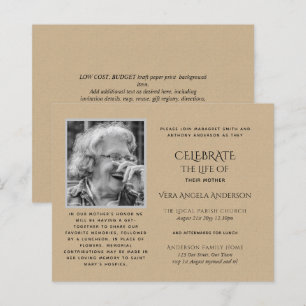 Papier PHOTO BUDGÉTAIRE Célébration des INVITATIONS à la