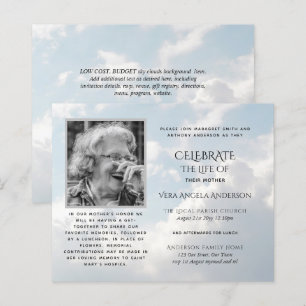 Papier PHOTO BUDGÉTAIRE Célébration des INVITATIONS à la 