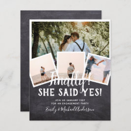 Papier PHOTO BUDGÉTAIRE ENGAGÉE Mariage INVITE Faire-part