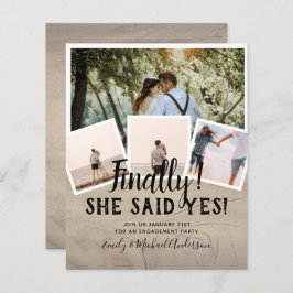 Papier PHOTO BUDGÉTAIRE ENGAGÉE Mariage INVITE Faire-part