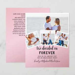 PAPIER PHOTO BUDGÉTAIRE FIANÇAILLES CITER INVITATIONS - N