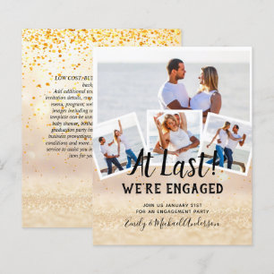 PAPIER PHOTO BUDGÉTAIRE FIANÇAILLES CITER INVITATIONS - N