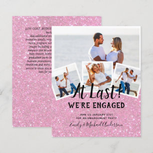 PAPIER PHOTO BUDGÉTAIRE FIANÇAILLES CITER INVITATIONS - N