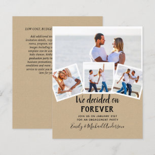 PAPIER PHOTO BUDGÉTAIRE FIANÇAILLES CITER INVITATIONS - N