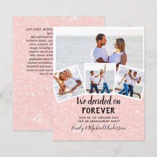 PAPIER PHOTO BUDGÉTAIRE FIANÇAILLES CITER INVITATIONS - N