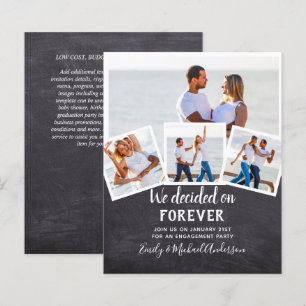 PAPIER PHOTO BUDGÉTAIRE FIANÇAILLES CITER INVITATIONS - N
