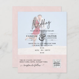 PAPIER PHOTO BUDGÉTAIRE MARIAGE QR SCANNING CODE INVITATI