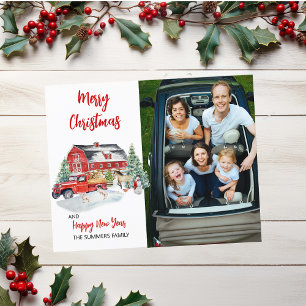 Papier Photo de Noël Aquarelle Rustique Barne Budget agri