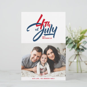 Papier Photo du Jour de l'Indépendance rouge, blanc et bl