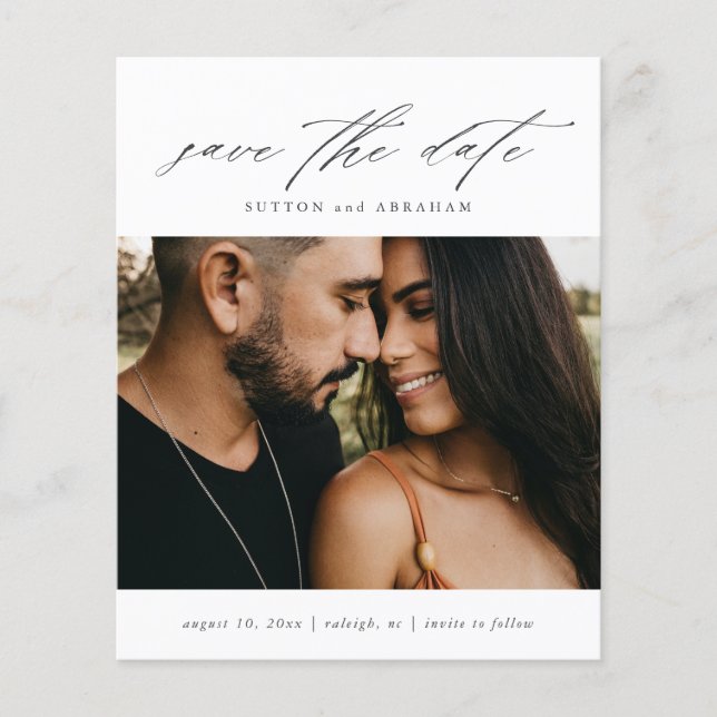 Papier Photo du script budgétaire Enregistrer la date (Devant)