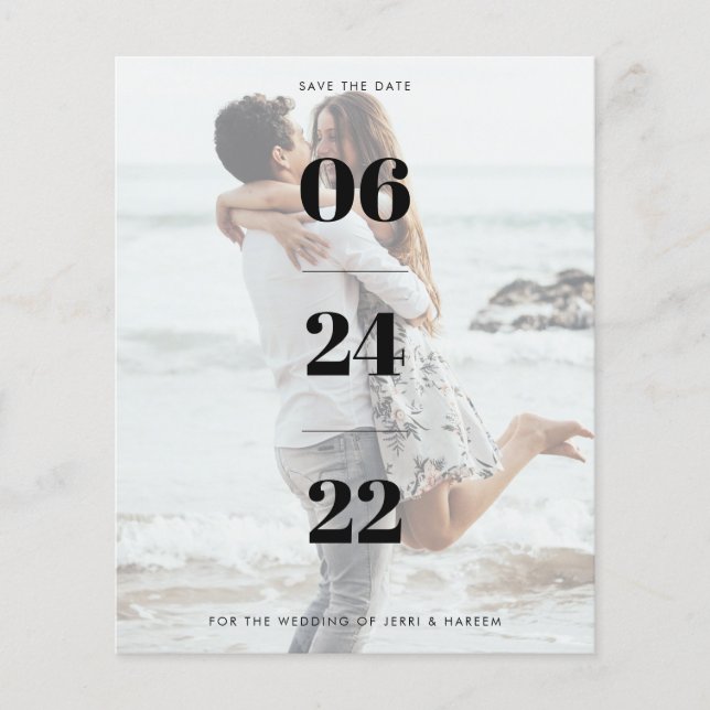 Papier Photo Enregistrer la date (Devant)