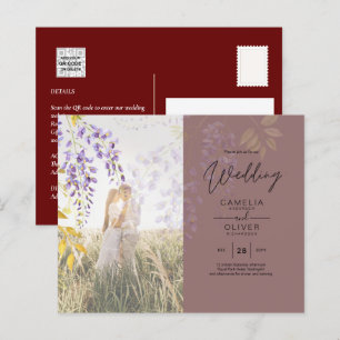 Papier PHOTO FAIRE-PART DE MARIAGE Wisteria BUDGET Floral
