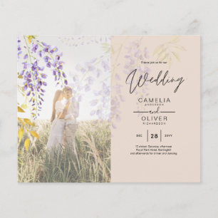 Papier PHOTO FAIRE-PART DE MARIAGE Wisteria BUDGET Floral