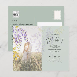 Papier PHOTO FAIRE-PART DE MARIAGE Wisteria BUDGET Floral