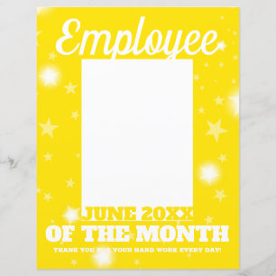 Papier photo insert employé du mois en-tête de lettre JUI