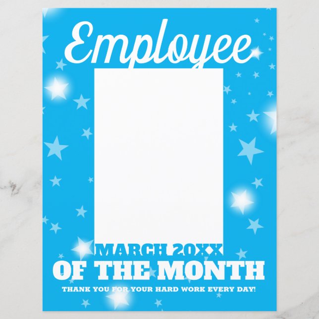 Papier photo insert employé du mois en-tête de lettre MAR (Devant)
