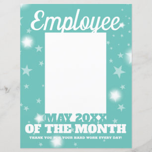Papier photo insert employé du mois en-tête de lettre MAY