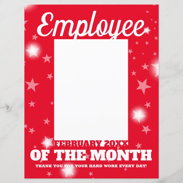 Papier photo insert employé du mois en-tête FEB (Devant)