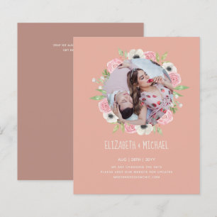 Papier Photo La Moins Chère Changer La Date Floral Wreath